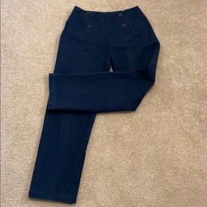 Adorable navy straight leg sailor pants